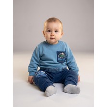 Nazar Kids Erkek Bebek Outdoor Life Baskılı 3 Iplik Alt Üst Takım