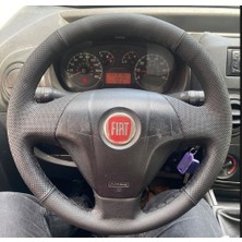 Detay Deri Direksiyon Fiat Linea-Doblo-Fiorino Tuşsuz Actual Paket  Spor Desen Direksiyon Kılıfı