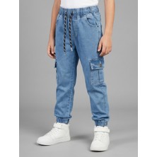 Nawi Erkek Çocuk Beli Lastikli Komando Kot Pantolon