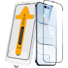 Zore iPhone 17 Pro Vlmt 2.5d Oliv Hd Temperli Cam Ekran Koruyucu + Kolay Uygulama Aparatı - Şeffaf
