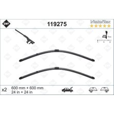 Valeo 119275 - Sılecek Supurgesı Takımı 600MM / 600MM Mercedes C-Class W204 S204 Swf