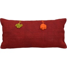 Kilim Antik El Dokuma Dekoratif Lumbar Kilim Kırlent Yastık Kılıfı 1353 - Yeni - Çok Renkli