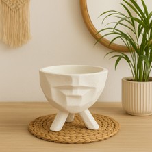Decostone Dekoratif Saksı Üç Ayaklı