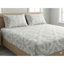 Maki Home %100 Pamuklu Çiçek Desenli 160X200+2*(50X70) Çift Kişilik Lastikli Çarşaf ve Yastık Kılıfı
