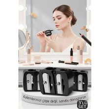 Belle Fusion Bfs 3'lü Profesyonel Çift Bıçaklı Makyaj Kalemi Açacağı - Alman Çeliği Keskinliği & Şeffaf Hazneli