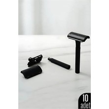 Belle Fusion Bfs 10'lu Şık Siyah Plastik Tıraş Aleti – Manuel Tıraş Bıçağı  , Ergonomik Saplı