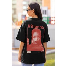 Sevbano Rihanna Badgirlriri Sırt Baskılı Unisex Oversize Şarkıcı Tişört