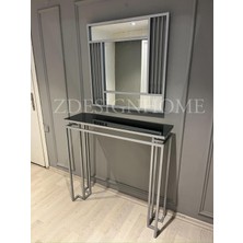 ZDESIGN HOME 80 cm Ayna , 100X30X90 cm Dresuar Gümüş Zdesignhome