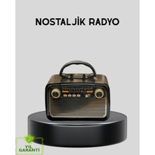 Belle Fusion Bfs Led’li Nostaljik Bluetooth Hoparlör – Vintage Tasarım, Ahşap Doku