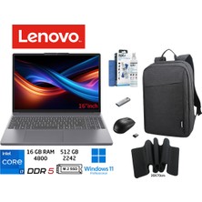 Lenovo Ideapad Slim 3 Intel Core I7 13620H 16GB 512GB SSD 16"wuxga IPS W11PRO Taşınabilir Bilgisayar 83K2001VTR Duddı Çanta+Mouse+MousePad+UsbBellek+TemizlikKit