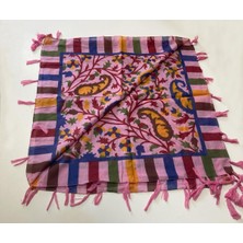 Kızca Hint İpek Eşarp  Pembe