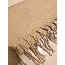 La Florine Puffy Yumuşak Dokulu Soft Atkı Omuz Şalı Bej