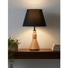 Maisonord Tromso Kumaş Şapkalı Ahşap Abajur