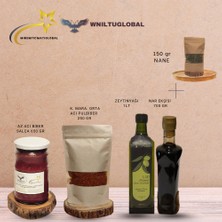 1 Lt Zeytinyağı, 700 gr Narekşisi, 500 gr Domates Salçası, 500 gr Az Acı Biber Salçası