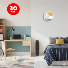 Valdemar Revello 30 cm Modern Soyut Tasarım Duvar Saati - Renkli Salon Mutfak Genç Odası Dekoratif Saat