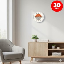 Valdemar Revello 30 cm Modern Soyut Tasarım Duvar Saati - Renkli Salon Mutfak Genç Odası Dekoratif Saat