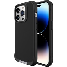 Bix iPhone 16 Plus Vortex Magsafe Kılıf Stand Özellikli 3x Korumalı Mikro Fiber Iç Yüzey Siyah