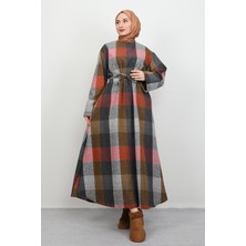 Yelda Kaşe Elbise Kahve