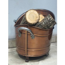 Flame Stove FS-2280 Bakır Renkli Oval Ayaklı Odun Kovası