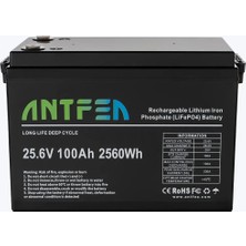 Antfea 25.6V 100AH Abs Lityum Akü Lifepo4