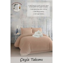 Moon Secret %100 Saten Premium Nevresim ve Havlu Seti 12 Farklı Renk Seçeneği 4 Parça Set 1