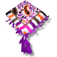 Kızca Hint İpek Eşarp Püsküllü