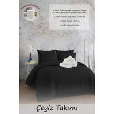 Moon Secret %100 Saten Premium Nevresim ve Havlu Seti 12 Farklı Renk Seçeneği 4 Parça Set 1