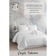 Moon Secret %100 Saten Premium Nevresim ve Havlu Seti 12 Farklı Renk Seçeneği 4 Parça Set 1