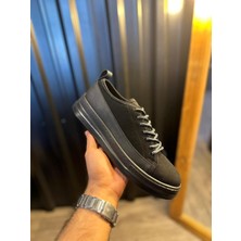 LTG Nova Sneakers Ayakkabı Siyah Süet (Siyah Taban)