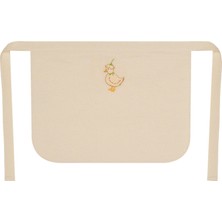 %100 Pamuk Hambez Çocuk Mutfak ve Etkinlik Önlüğü - 6-8 Yaş - Nakışlı Çift Kat