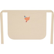 %100 Pamuk Hambez Çocuk Mutfak ve Etkinlik Önlüğü - 2-4 Yaş - 40X30 cm - Nakışlı Çift Kat