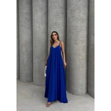 LTG Nova Aerobin Uzun Elbise Saks Mavisi Pt