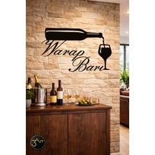 3art Metal Dekorasyon Şarap Barı Tablo - Wine & Bar Duvar Dekoru- Mutfak ve Salon Tablosu