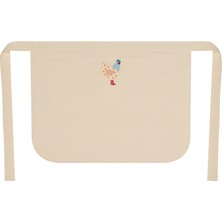 %100 Pamuk Hambez Çocuk Mutfak ve Etkinlik Önlüğü - 6-8 Yaş - Nakışlı Çift Kat