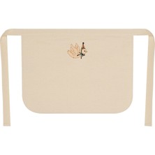 %100 Pamuk Hambez Çocuk Mutfak ve Etkinlik Önlüğü - 2-4 Yaş - 40X30 cm - Nakışlı Çift Kat