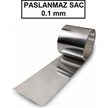 Deep Makina Paslanmaz Sac, Levha, Rulo, 301 Kalite, 0.1 mm Kalınlığında, Sıyırıcı, Plaka, Sentil, Şim' 50 x 50 x 0.1 mm