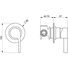 Italyan Webert- Do Re Mi  Ankastre Duş Bataryası Krom DR880101015