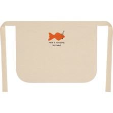 %100 Pamuk Hambez Çocuk Mutfak ve Etkinlik Önlüğü - 2-4 Yaş - 40X30 cm - Nakışlı Çift Kat