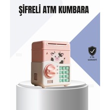 Epilons Pembe Elektronik Şifreli Otomatik Para Çeken Atm Kumbarası