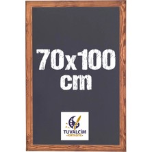 Tuvalcim Kırtasiye 70X100 Doğal Ahşap Çerçeve Duvara Monte Kara Tahta