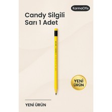 KarmaOfis Candy Silgili Kurşun Kalem Sarı - 1 Adet