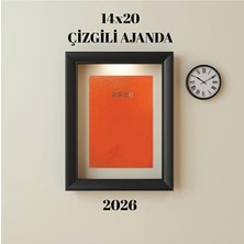 KarmaOfis 2026 Ajanda 14X20 Çizgili Turuncu