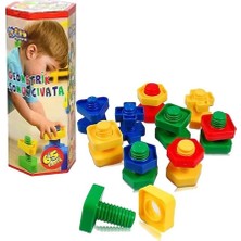 SHC4200 HC1046 Hayvan Fi̇gürlü Kapta 66 Parça Geometri̇k Somun Civata