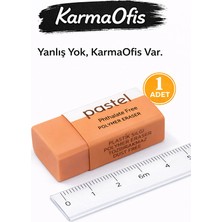 KarmaOfis Pastel Turuncu Silgi – Toz Bırakmaz, Phthalate Free – 1 Adet