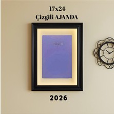 KarmaOfis 2026 Ajanda 17X24 Çizgili Mor