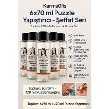 KarmaOfis Puzzle Yapıştırıcı 6×70 ml – Şeffaf ve Güçlü Yapıştırıcı | Puzzle Koruma & Uv Dayanıklı