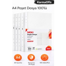 KarmaOfis A4 Poşet Dosya 100’LÜ – Şeffaf Delikli Pp Evrak Koruyucu Dosya