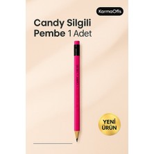 KarmaOfis Candy Silgili Kurşun Kalem Pembe - 1 Adet