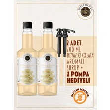 Sweet Heaven Beyaz Çikolata 2li Kahve Şurubu 700ML Pompa Hediye