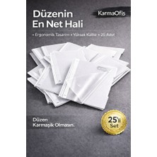 KarmaOfis Beyaz A4 Telli Dosya 25’li Set – Dayanıklı ve Ergonomik Evrak Dosyası